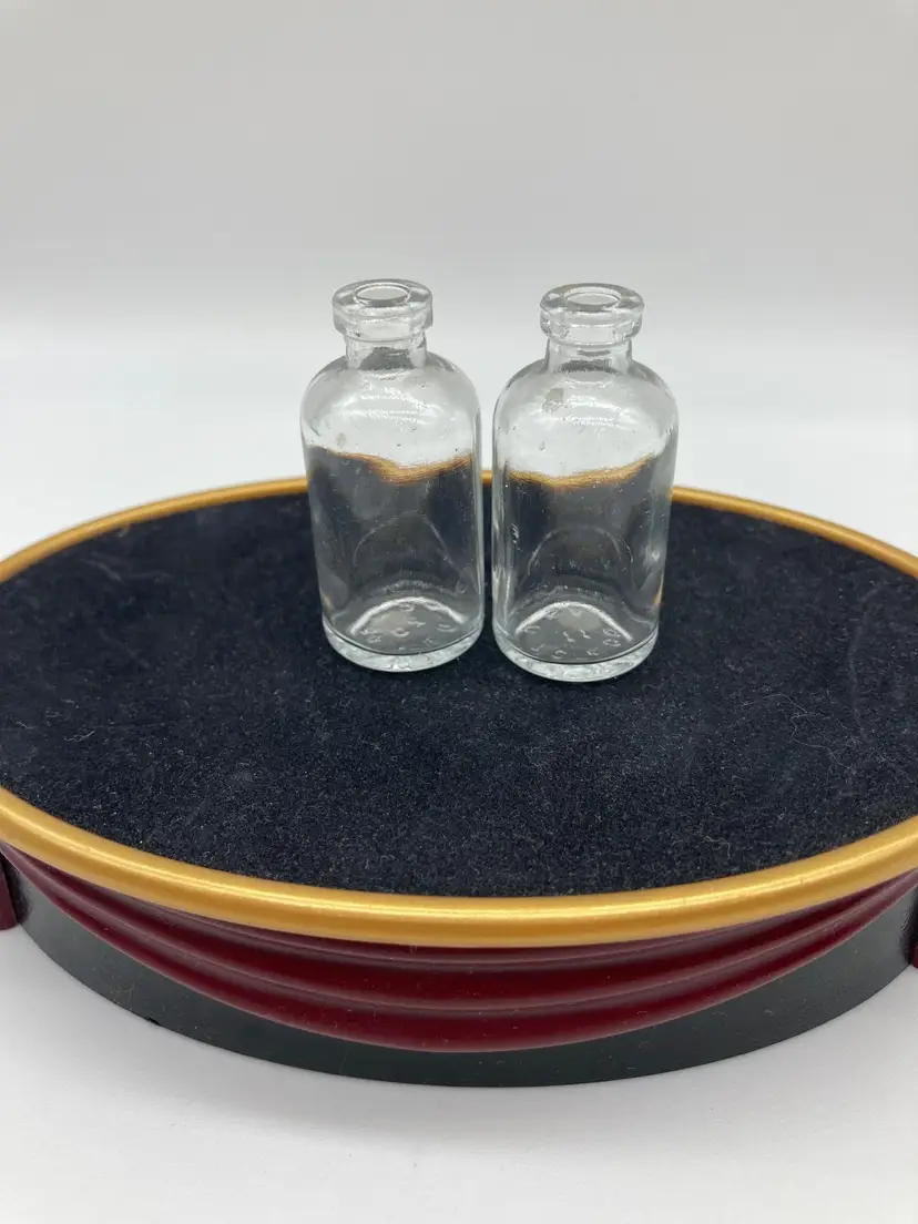 2 Vintage T.C.W. Co. USA #11 Apothecary Pharmacy Medical Glass Bottle without Stopper