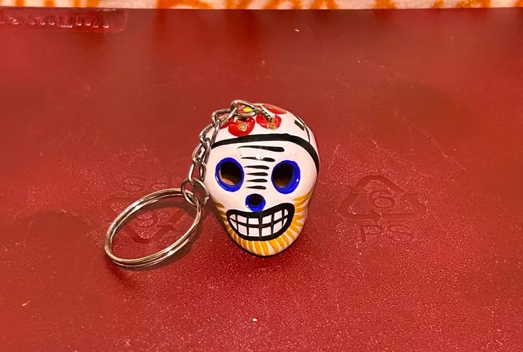 Tonala Pottery Sugar Skull KeyRing