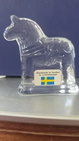 Lindshammar Swedish Glass Horse