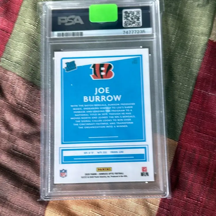 Graded Joe Burrow Rookie Card