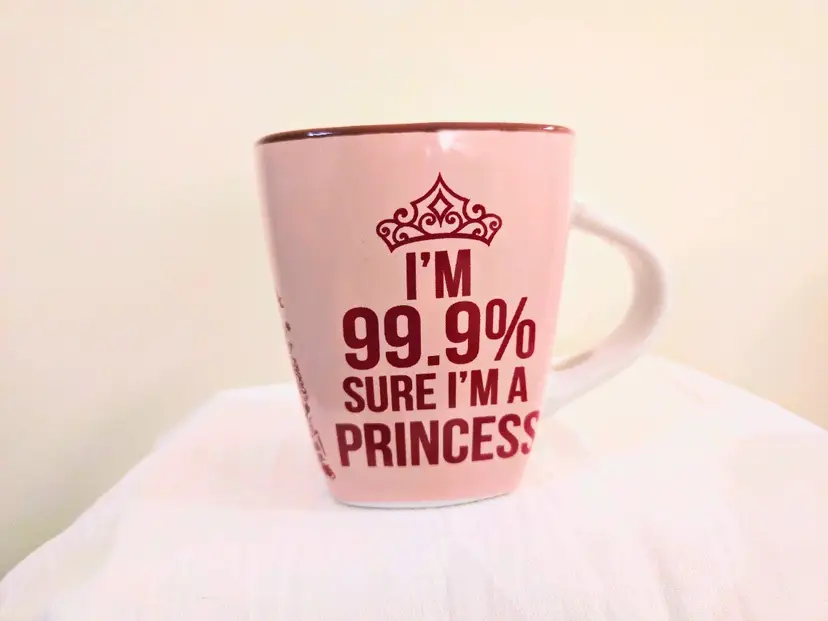 Disney: "I'm 99.9% Sure I'm a Princess" Jerry Leigh Ceramic Cup - NO SPOON