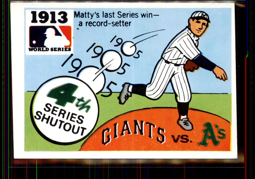 Christy Mathewson 1968 Fleer World Series #11 - New York Giants/Philadelphia Athletics - (pk2-105)