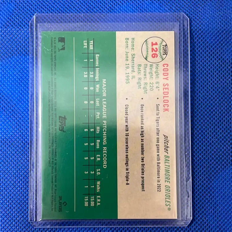 2023 Topps Chrome Platinum Anniversary Cody Sedrick RC 126 Speckled Refractor 033/150