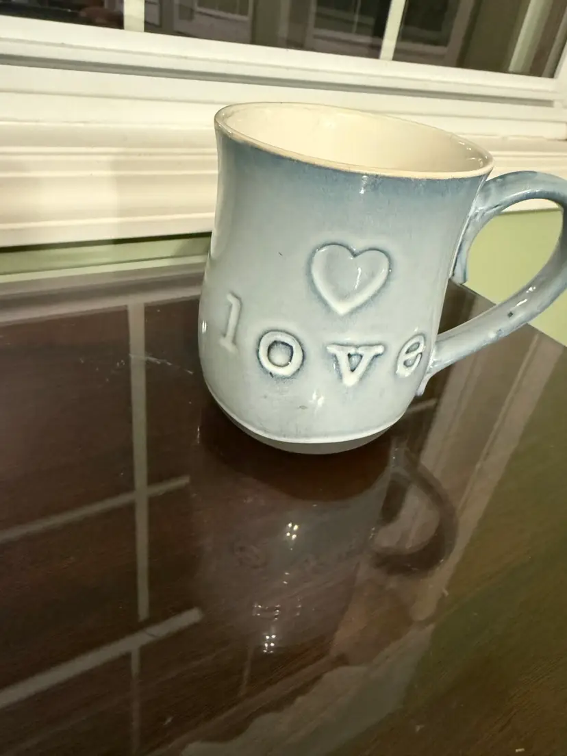 LOVE COFFEE MUG. EMBOSSED LOVE COFFEE MUG. valentines gift
