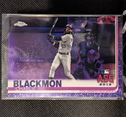 2019 Topps Chrome Update Charlie Blackmon #97 Purple Refractor #'d /185