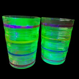 Uranium Colorful Striped Band Drinking Glasses