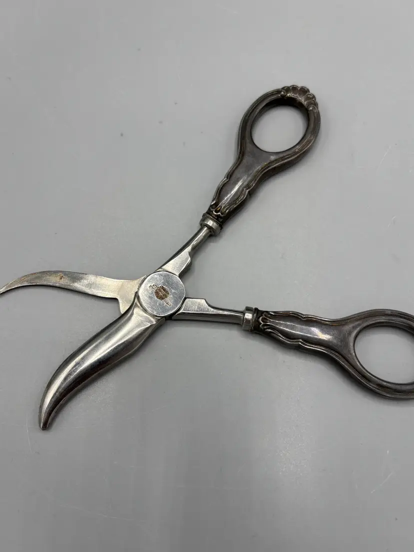 Vintage pair of Sterling silver handle grape shears