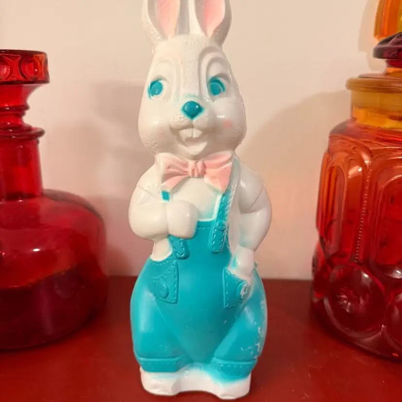 HTF Blue And White Bunny