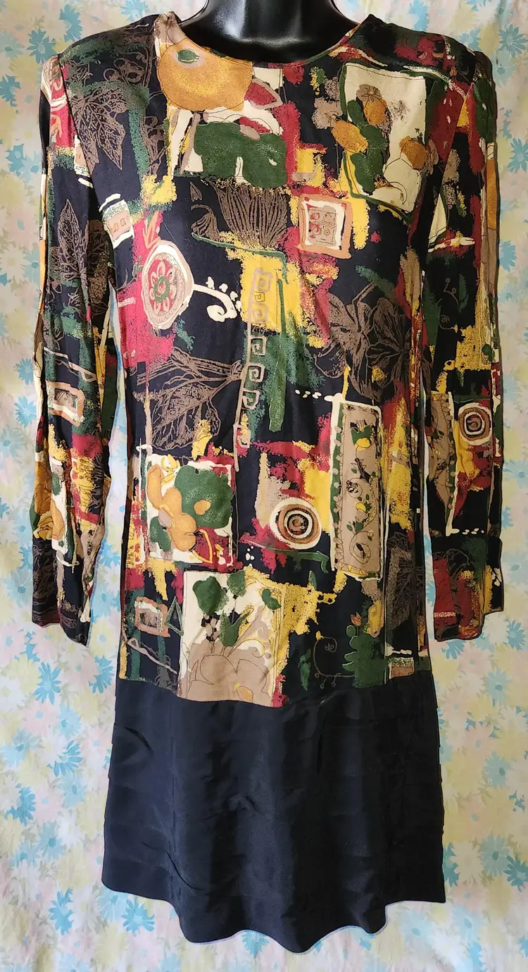 ✨️Funky Abstract 80s Midi Dress!✨️