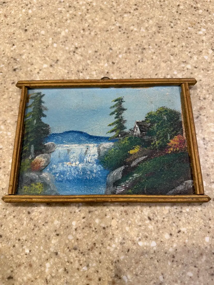 Vintage miniature painting 1948