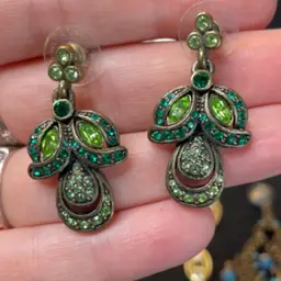 LAVintage Pierced Earring Green