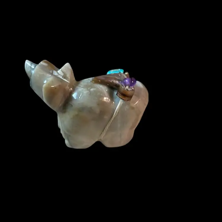 Authentic Zuni Carved Fetish Bear By Michael Laweka