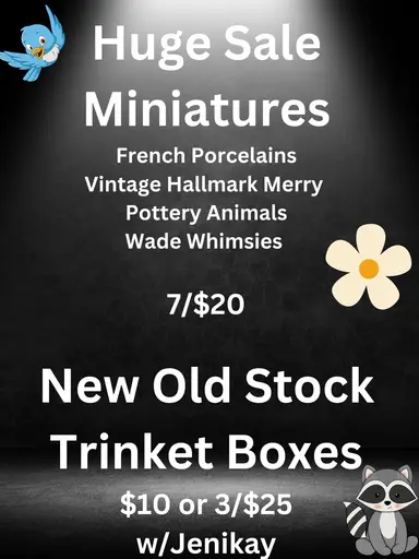 Huge Trinket Box And Miniatures Sale With Jenikay