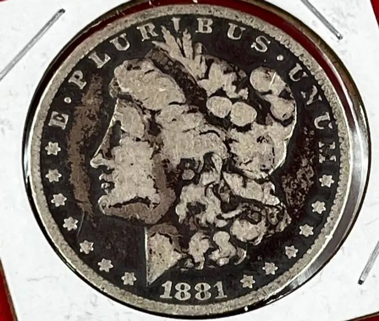 1881 Silver Mogan Dollar Average Circulated