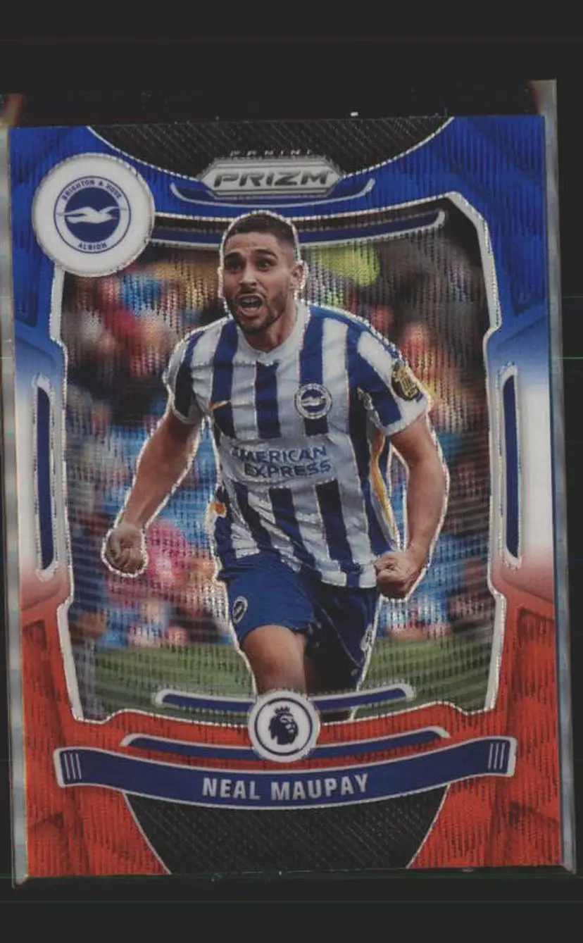 2021-22 Prizm EPL #194 Neal Maupay Prizms Red White and Blue - ( 138 ) - Brighton & Hove Albion