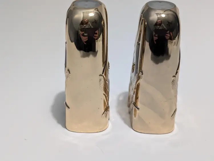 Tarnish Resistant Gold Tone Calla Lily Salt And Pepper Shakers