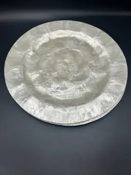 (4) Natural Capiz Shells Round Chargers 13" Pier 1 Imports