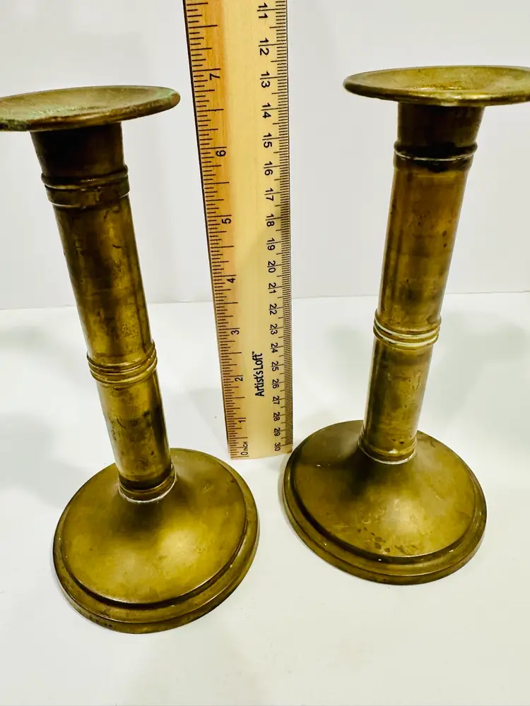 Antique Brass Candlestick Candle Holders Great vintage Condition