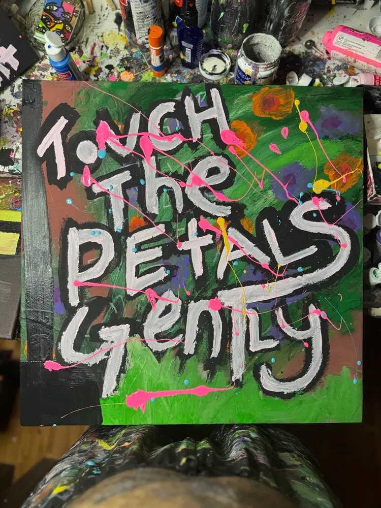 Touch The Petals Gently 30 X 30