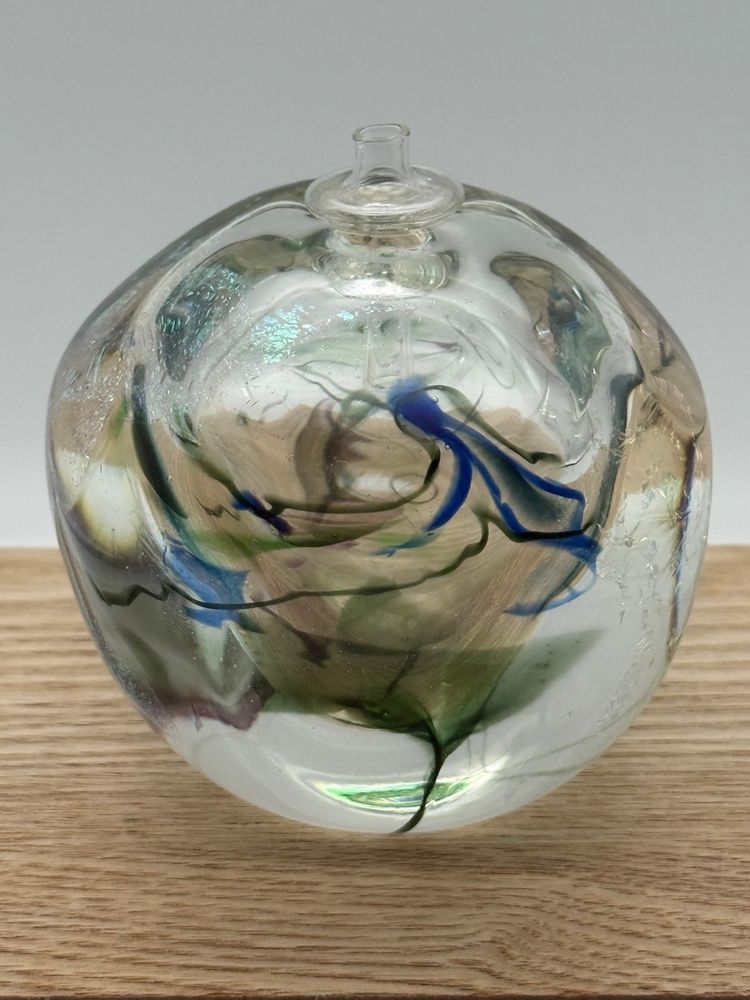 Glass Eye Studio Dichroic Abstracted Shaped Oil Burner Paperweight
