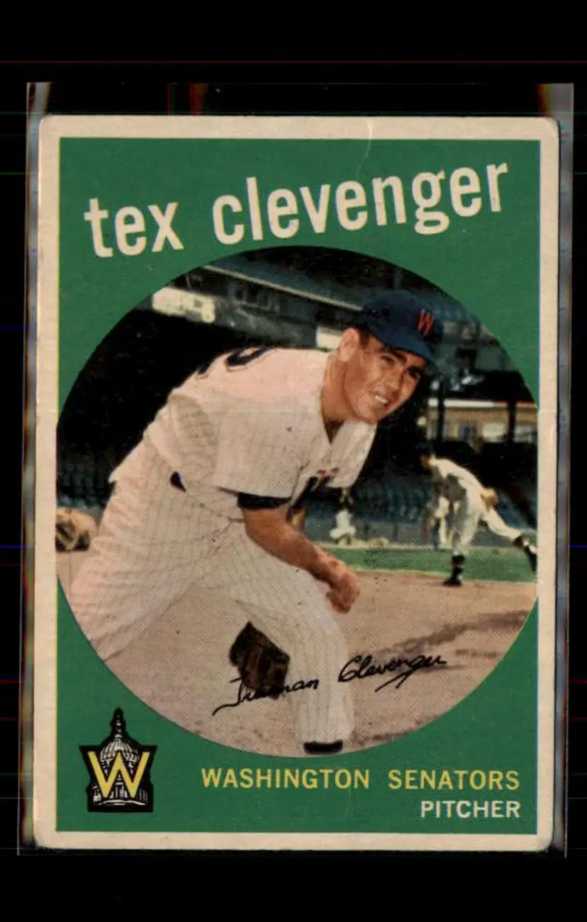 1959 Topps #298 Tex Clevenger - (pk4) - Washington Senators
