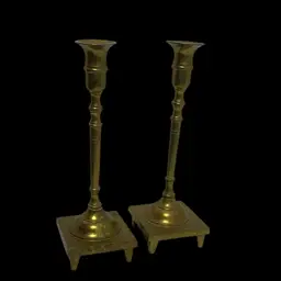 Solid Brass Candlestick Holders 10” Tall Beautiful
