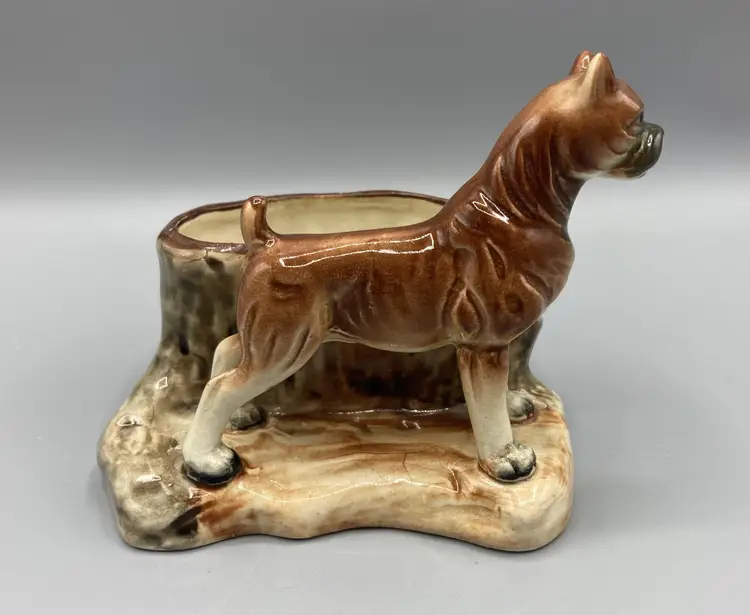 Ceramic Boxer Planter  - Ucagco Japan Vintage