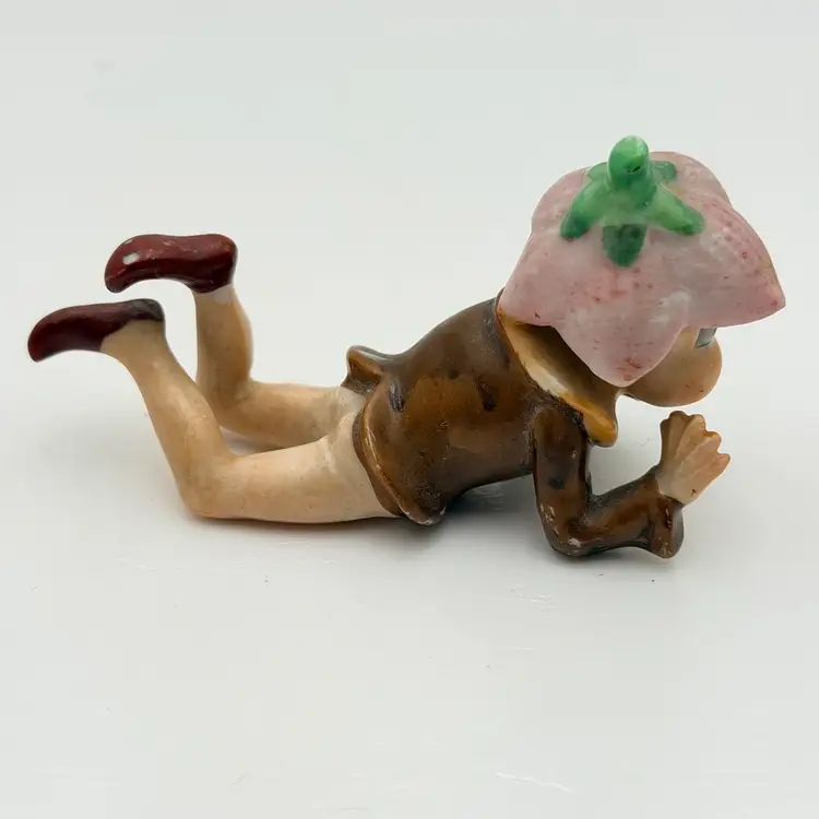 Lounging Vintage Ceramic Flower Pixie From Japan