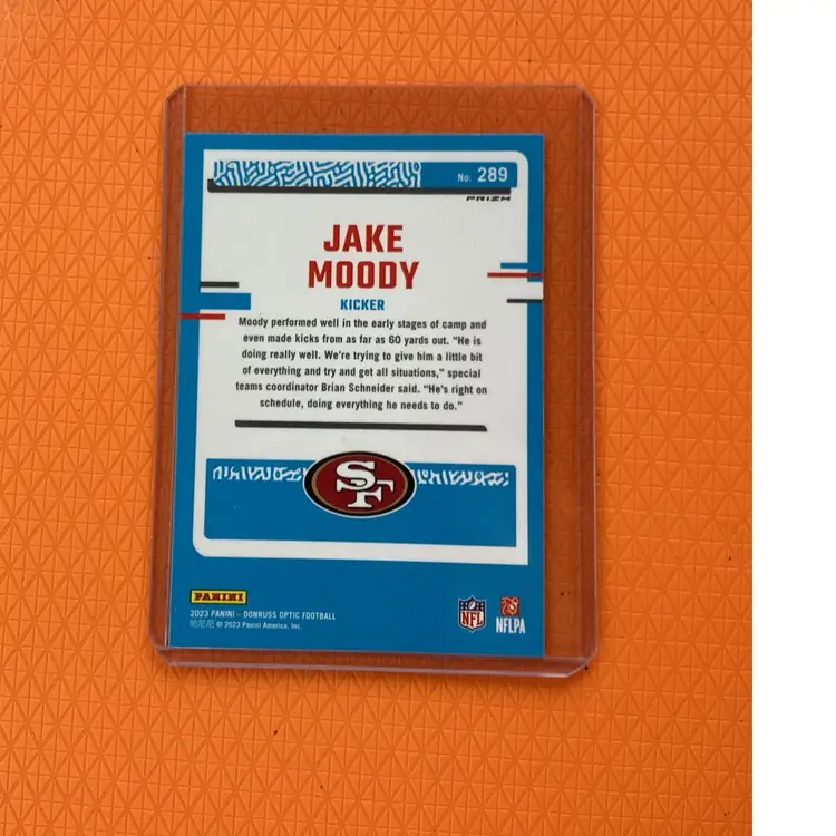 2023 Panini Donruss Optic Rated Rookie Stars Prizm Jake Moody #289 Rookie RC