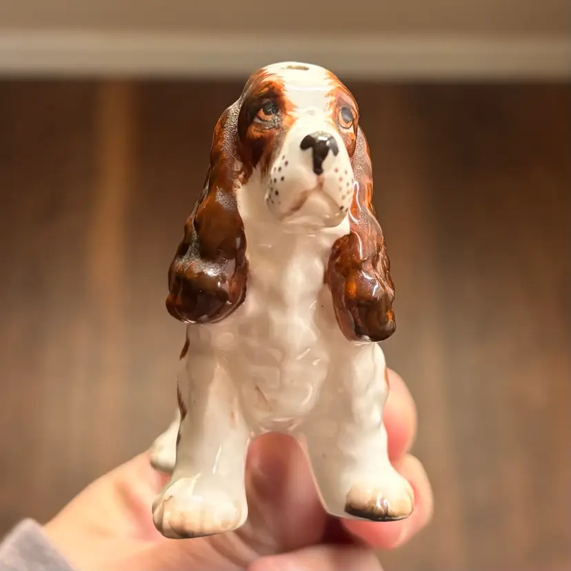 Vintage Porcelain Spaniel Dog Figurine