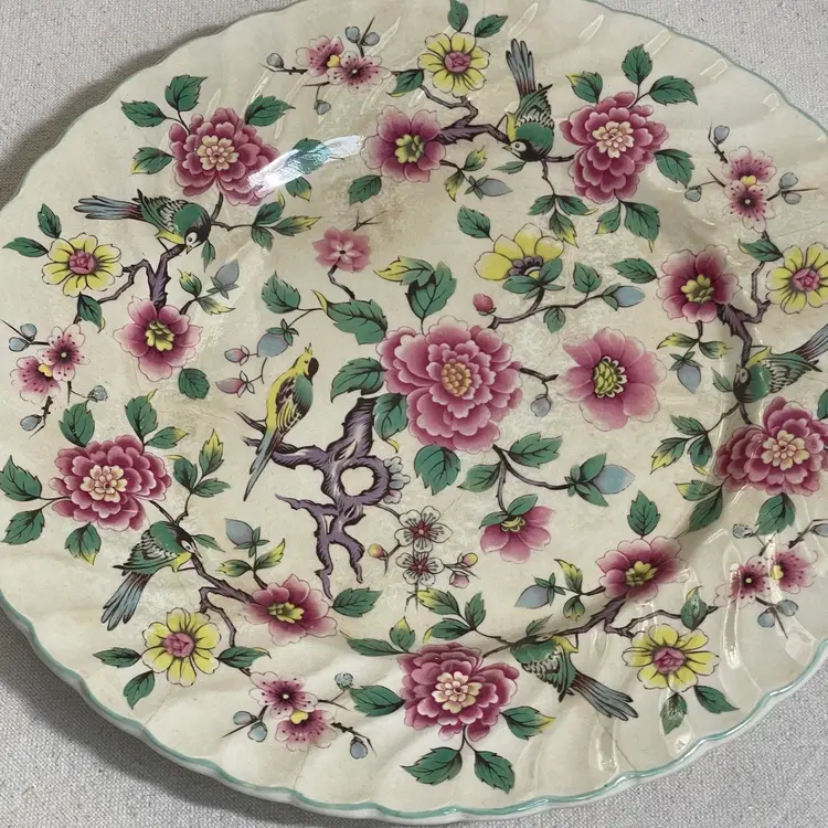 Vintage James Kent Ltd Chinese Rose "Old Foley" Plate England Cottage Decor