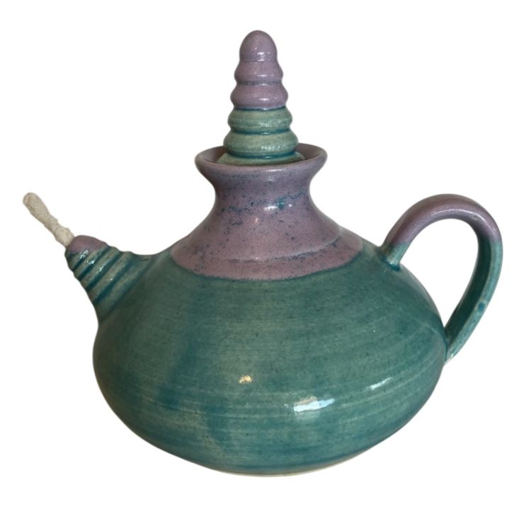 Rare Large Oil Lamp By Well Known AZ Studio Stoneware Artist Lisa Howe