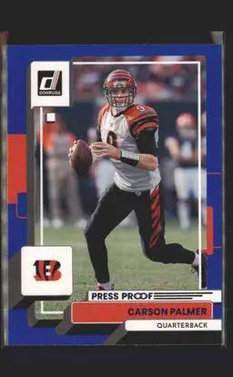 2022 Donruss #205 Carson Palmer Blue Press Proof - (139) - Cincinnati Bengals