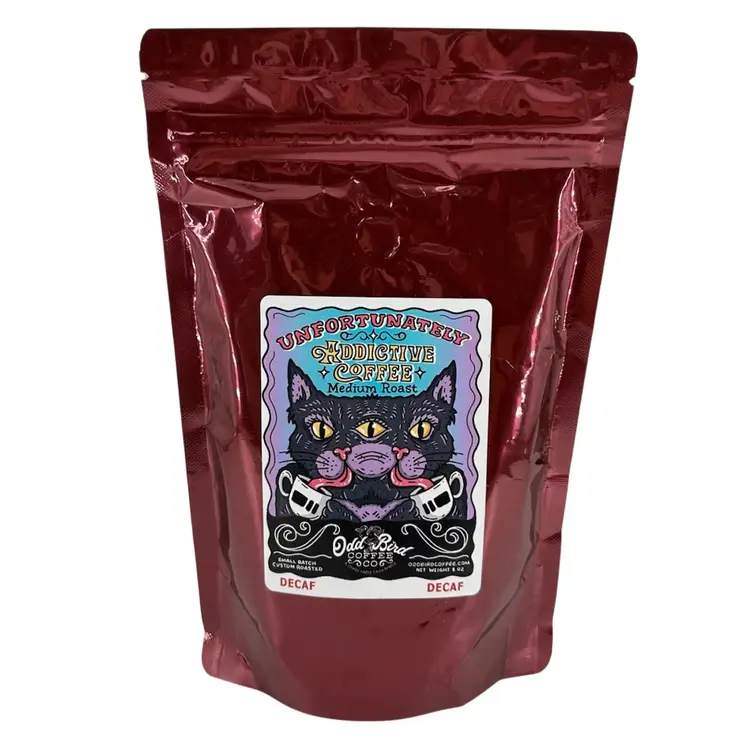 DECAF Unfortunately Addictive Odd Bird Coffee Co. Ground 8 Oz Coffee
