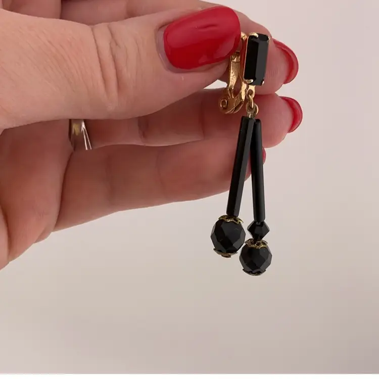 Vintage Lewis Segal Pierced Earrings Gold tone