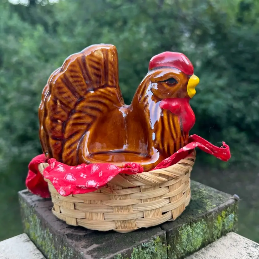 Mid-Century Hen On A Nest