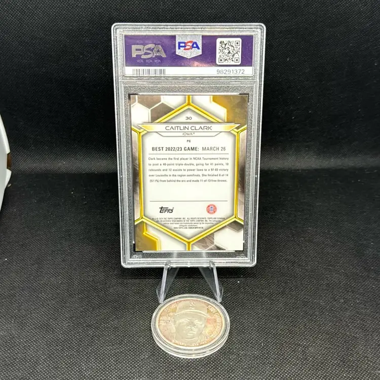 2023 Bowman U Best Caitlin Clark Blue Refractor PSA 9