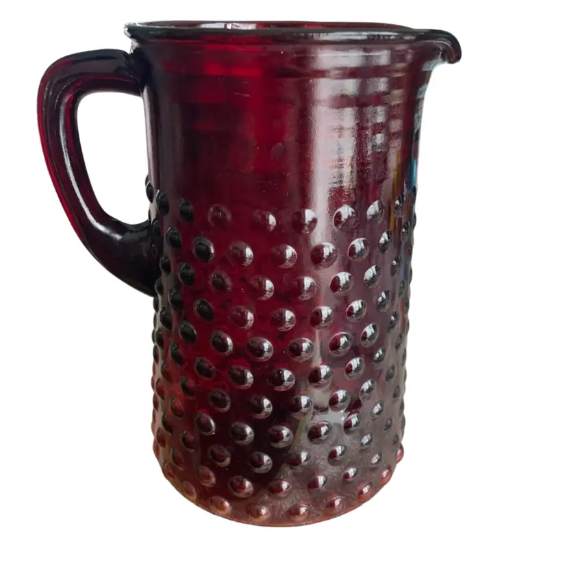 Ruby Hobnail Pitcher