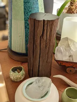 Solid Ironwood Log Wood Display Pedestal