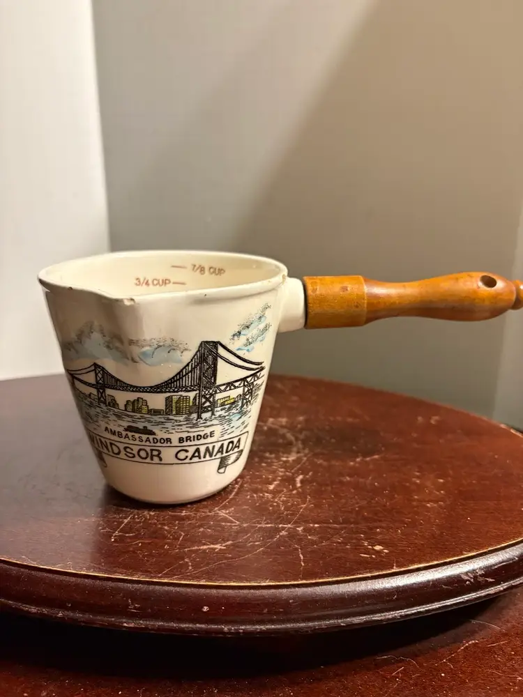 Ambassador Bridge Windsor Canada Souvenir Ceramic Measuring Cup