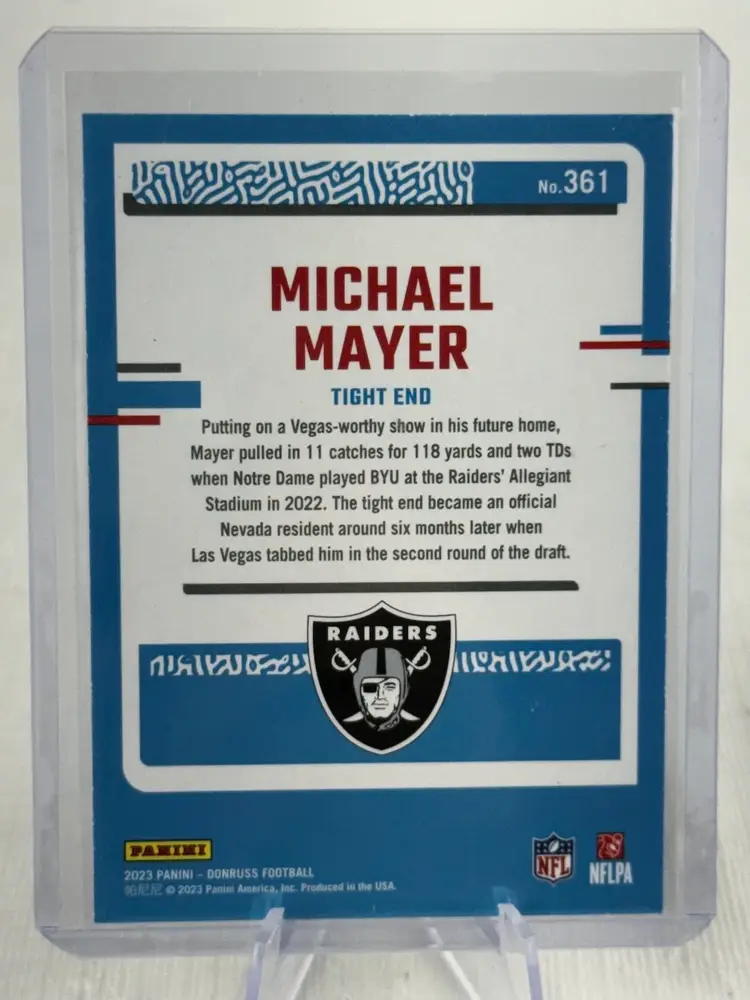2023 Panini Donruss Rated Rookie Press Proof Red #361 Michael Mayer (RC)
