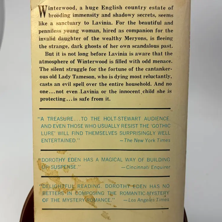 Vintage 'Winterwood' by Dorothy Eden Paperback Book 1968 Fawcett Crest