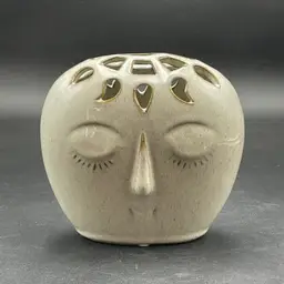 Bloomingville Dreamer Lady Head Vase Planter Reticulated Ceramic Contemporary