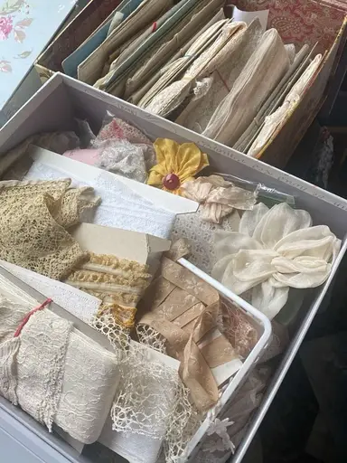 More Antique Lace! Ribbons! Crafters Delight!