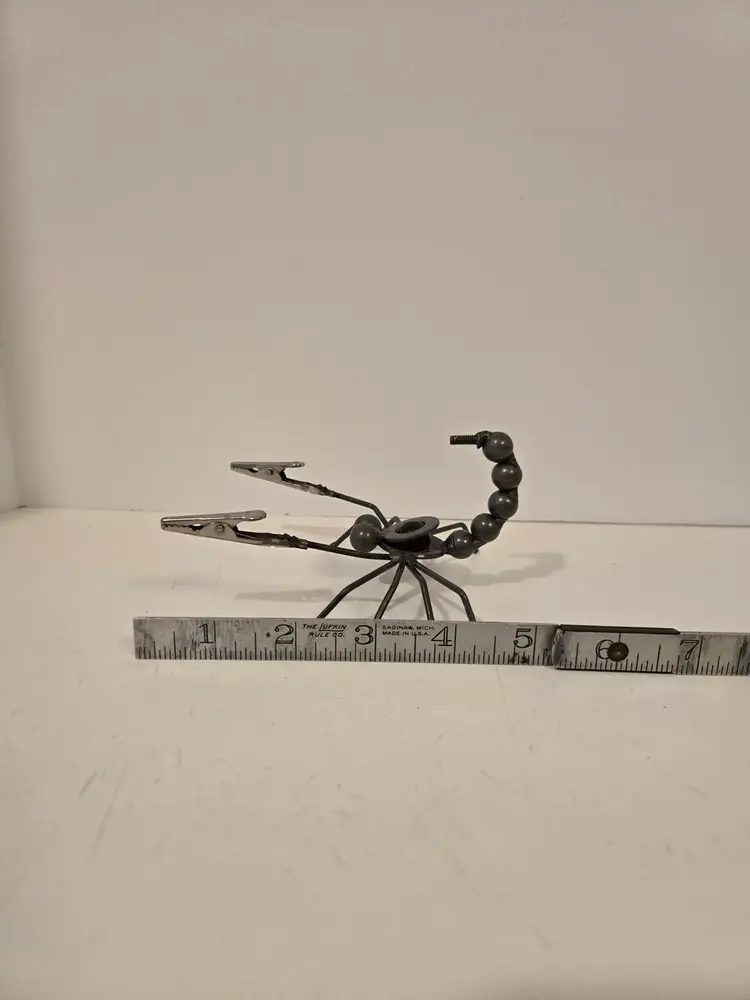 Metal Scorpion Figurine Photo Message Holder