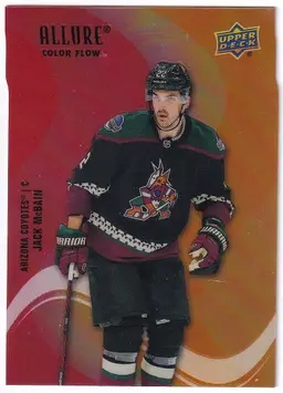 2022-23 Upper Deck Allure Color Flow Red Orange #SF51 Jack McBain Arizona Coyotes Hockey Card