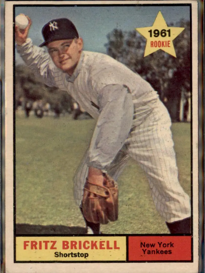 1961 Topps #333 Fritz Brickell - ( ) - New York Yankees