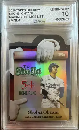 Shohei Ohtani 2025 Topps Holiday Nice List Legendary 10