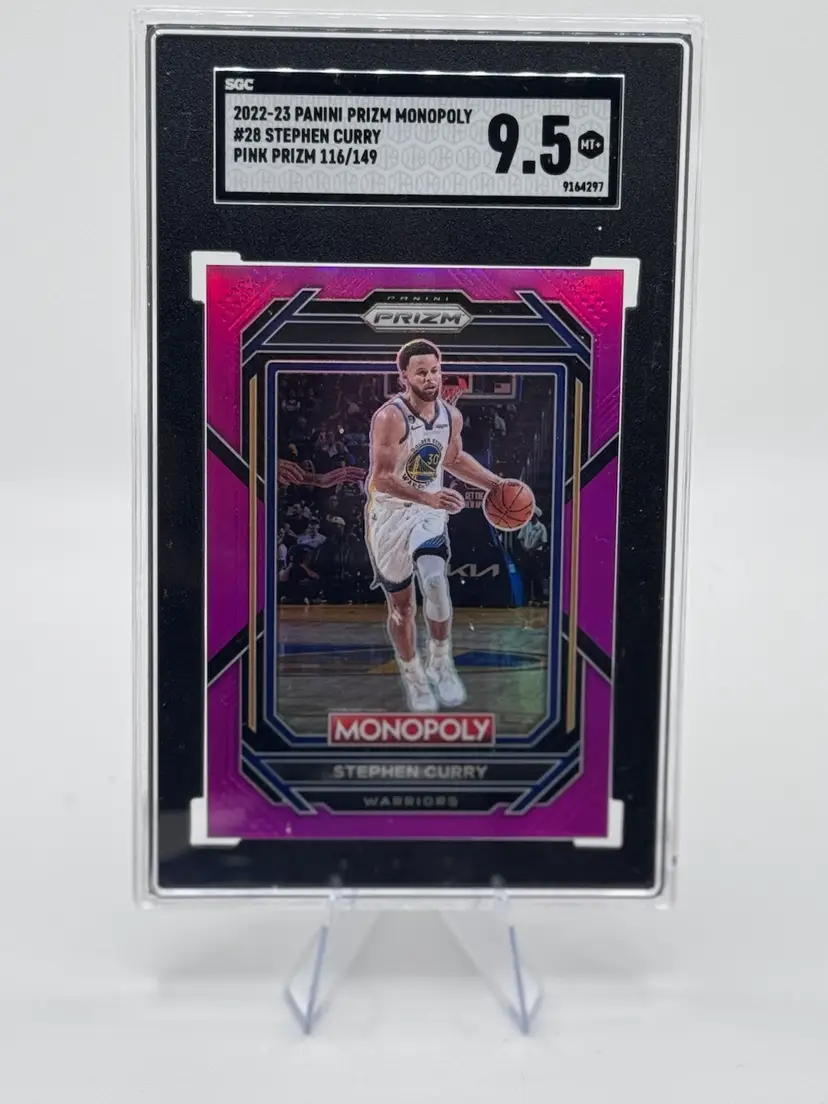 2022-23 panini monopoly prizm pink steph curry #116 /149