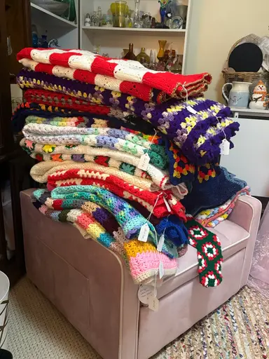 Knit Afghans, Holiday & Vintage Variety 
